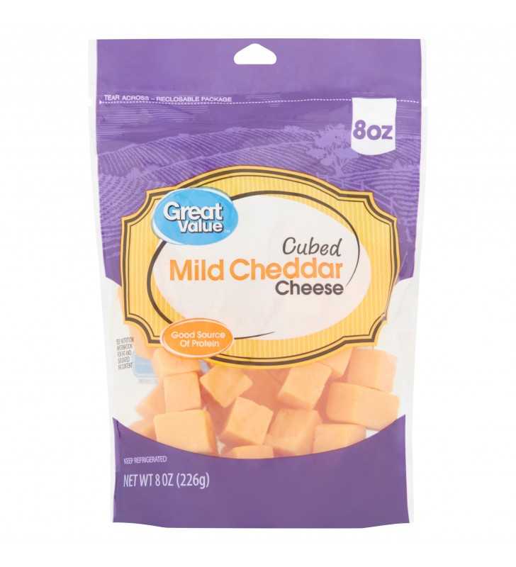 Great Value Cubed Mild Cheddar Cheese Oz