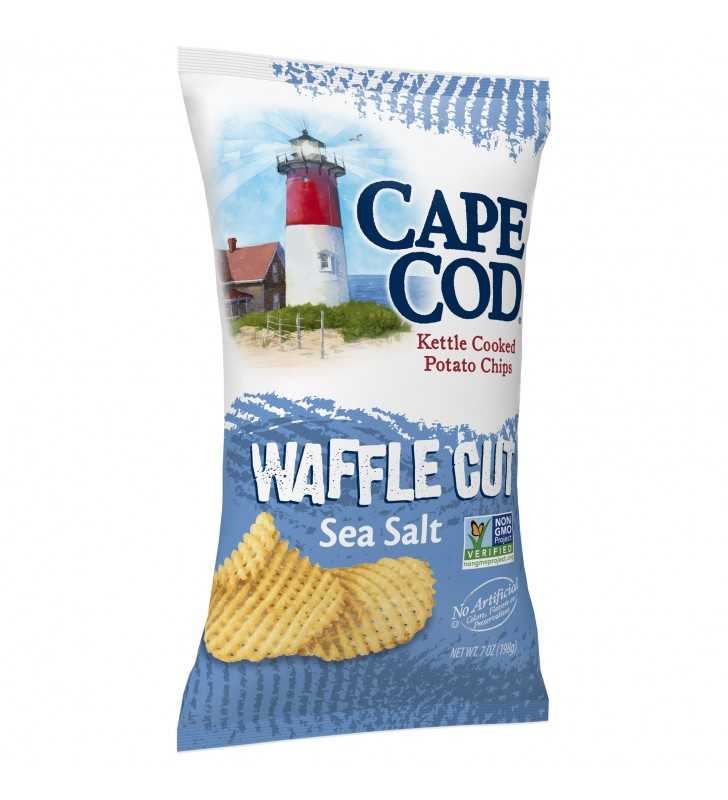 Cape Cod Waffle Cut Sea Salt Kettle Cooked Potato Chips 7 Oz