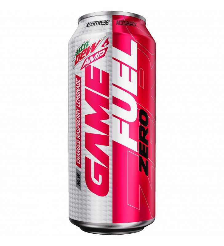MTN DEW AMP GAME FUEL ZERO, Charged Raspberry Lemonade, 16 oz Can