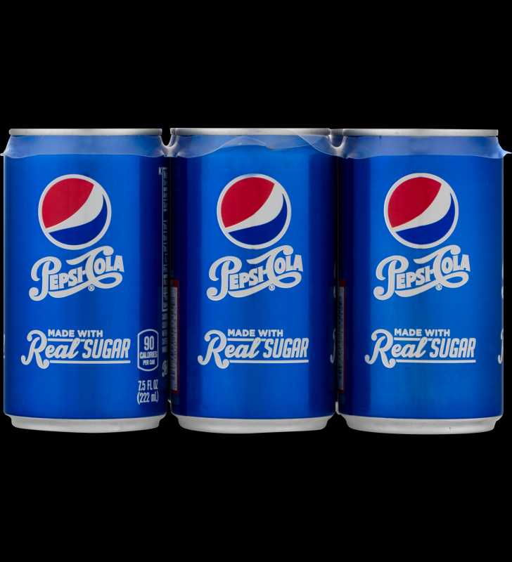 Pepsi With Real Sugar Soda 75 Fl Oz 6 Count