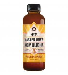 KeVita Master Brew Kombucha, Pineapple Peach, 15.2 oz Bottle