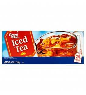 Great Value Iced Tea Bags Family Size, 24 count, 6 oz