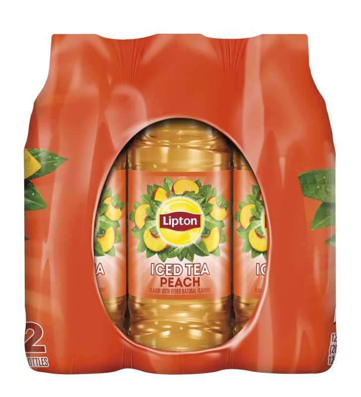 Lipton Peach Iced Tea, 16.9 Fl Oz (Pack of 12)