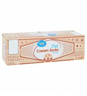 Great Value Diet Cream Soda, 12 Fl. Oz., 12 Count