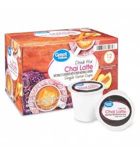 Great Value Chai Latte Mix Tea Pods, 12 Count