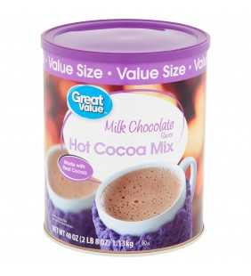 Great Value Milk Chocolate Flavor Hot Cocoa Mix Value Size, 40 oz