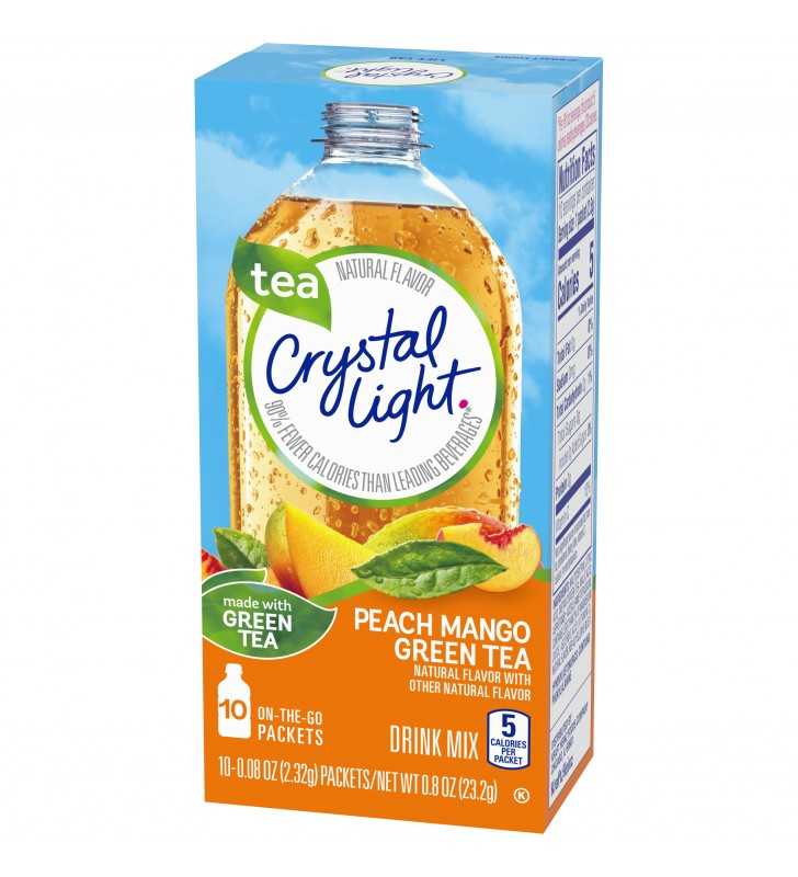 Crystal Light Peach Mango Green Tea On-The-Go Powdered Drink Mix, 10 ct ...