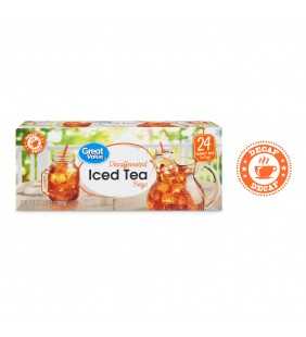 Great Value Decaffeinated Iced Tea, Tea Bags, 24 Ct