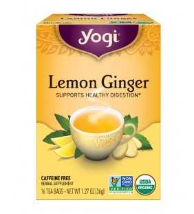 Yogi Tea, Lemon Ginger Tea, Tea Bags, 16 Ct