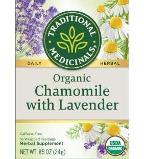 Traditional Medicinals, Organic Chamomile With Lavender, Tea Bags, 16 Count