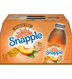 Snapple All Natural Peach Tea, 16 Fl. Oz., 12 Count