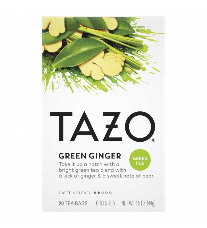 Tazo Green Tea Ginger, Tea Bags, 20 Ct