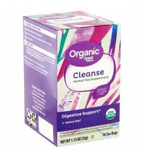 Great Value Organic Cleanse Tea Bags, 16 count, 1.13 oz