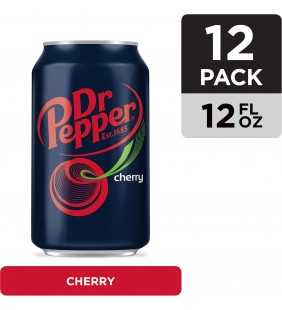 Dr Pepper Cherry Soda, 12 fl oz cans, 12 pack