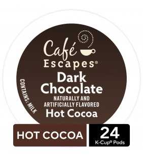 CafÃ© Escapes Dark Chocolate Hot Cocoa K-Cup Pods, 24 Count for Keurig Brewers