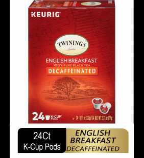 Twinings English Breakfast Decaf K-cups, 24 Ct