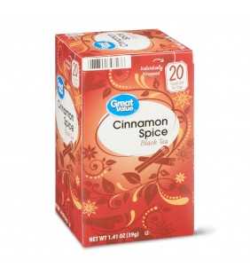 Great Value Cinnamon Spice Black Tea, 1.41 oz, 20 Count