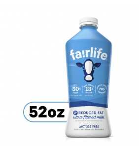 Fairlife Milk 52 fl oz - Lactose Free Reduced Fat 2% Milk