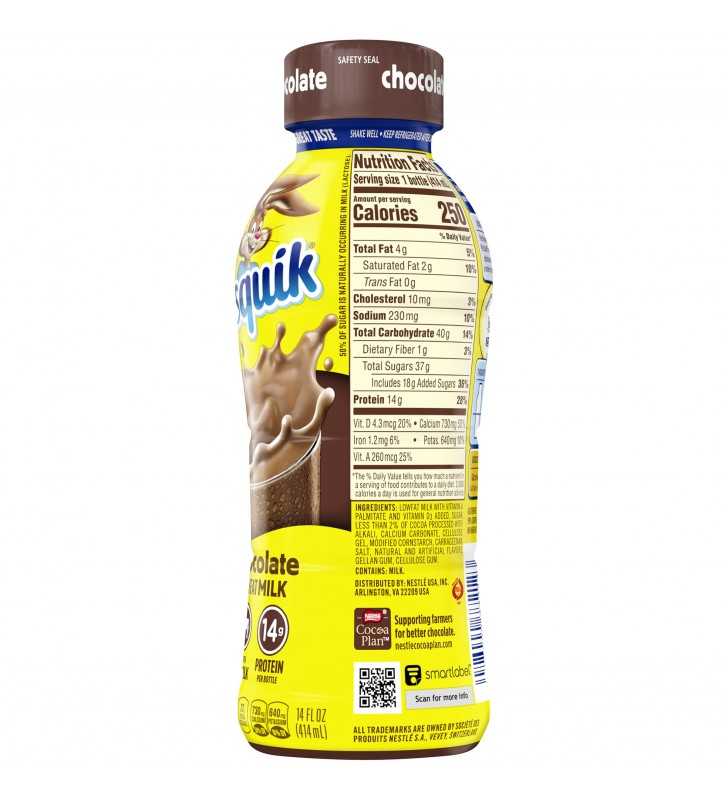 NESQUIK Chocolate Low Fat Milk 14 fl. oz. Bottle