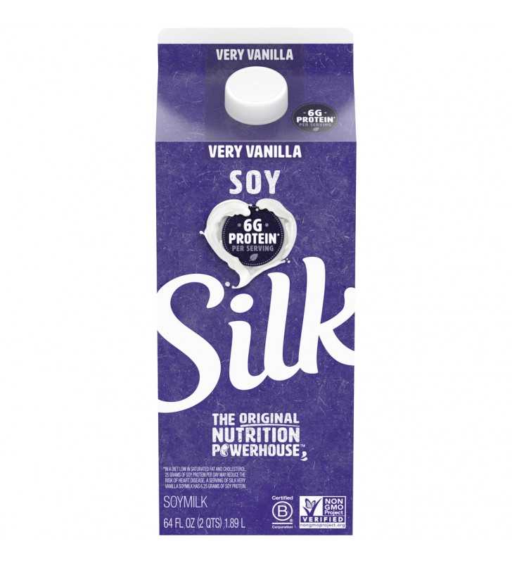 Silk Very Vanilla Soymilk, Half Gallon