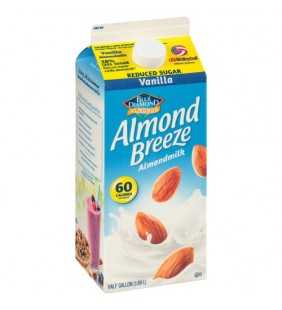 Blue Diamond Almond Breeze Reduced Sugar Vanilla Almondmilk, 0.5 gal