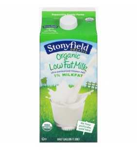 Stonyfield 1% Organic Low Fat Milk, Half Gallon
