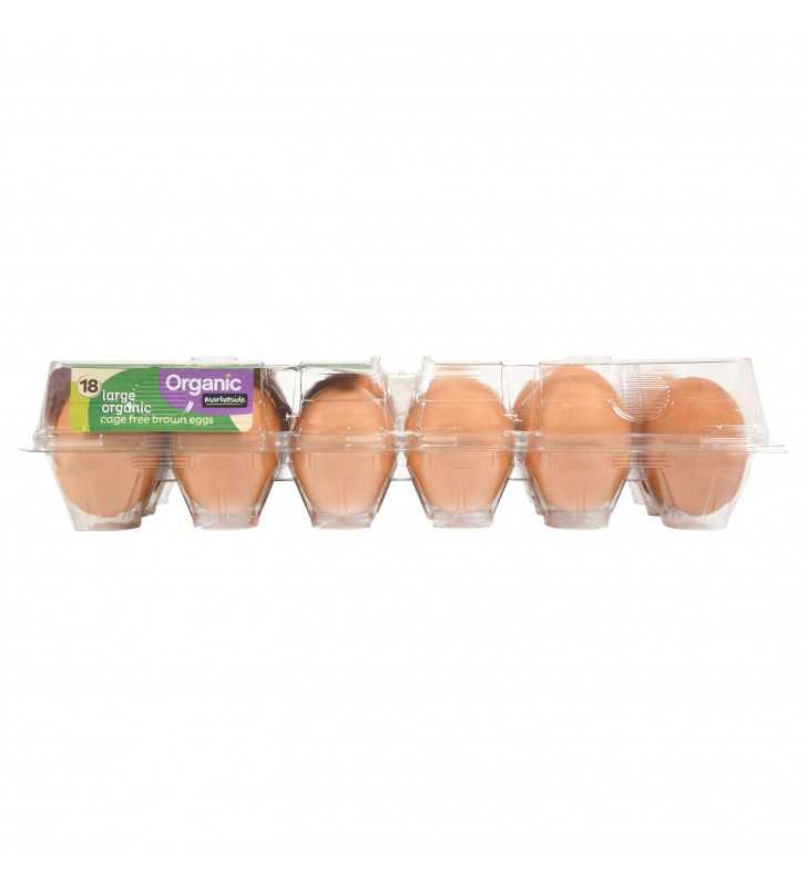 Marketside Organic Cage-Free Brown Large Eggs, 18 Count