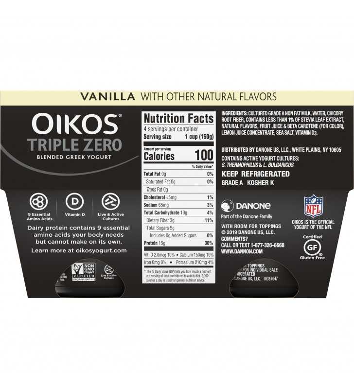 Oikos Yogurt Nutrition Label - Tutor Suhu