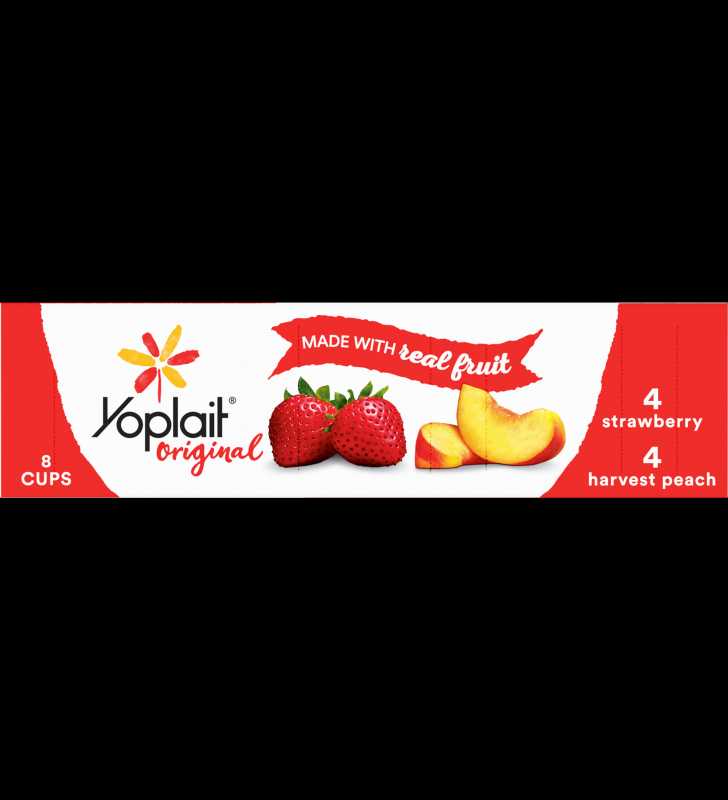 Yoplait Yogurt, Strawberry & Harvest Peach, 8 ct, 48 oz