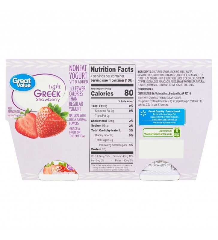 Great Value Light Greek Nonfat Yogurt Nutrition Facts Besto Blog