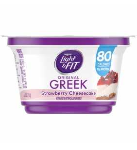 Light & Fit Nonfat Gluten-Free Strawberry Cheesecake Greek Yogurt, 5.3 Oz.