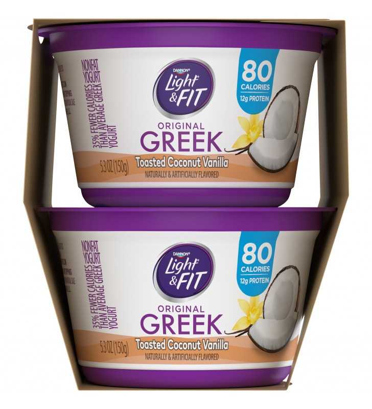 Dannon Light And Fit Greek Yogurt Toasted Coconut Vanilla Nutrition ...