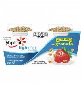 Yoplait Light Yogurt, Granola Strawberry, 2 ct, 12 oz