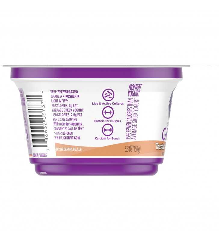 Dannon Light And Fit Greek Yogurt Toasted Coconut Vanilla Nutrition ...