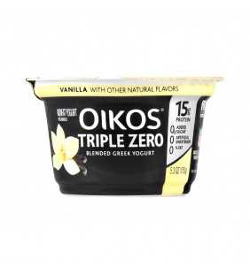 Dannon® Oikos® Triple Zero Blended Greek Nonfat Yogurt Vanilla 5.3oz Single Serve