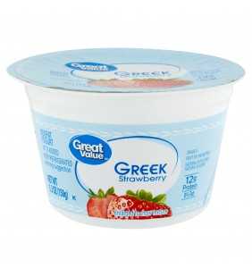 Great Value Greek Strawberry Nonfat Yogurt, 5.3 oz