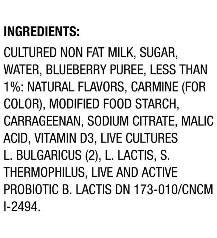 Activia Nonfat Probiotic Blueberry Greek Yogurt, 5.3 Oz. Cups, 4 Count