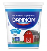 Dannon Nonfat Non-GMO Project Verified Plain Yogurt, 32 Oz.