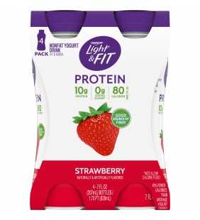 Light & Fit Nonfat Strawberry Protein Smoothie Yogurt Drink, 7 Oz., 4 Count