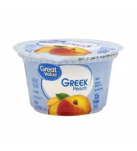 Great Value Fat-Free Peach Greek Yogurt, 5.3 Oz.