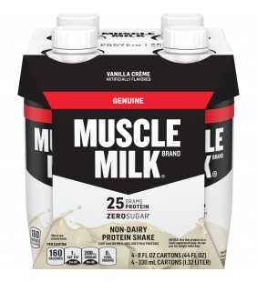 Muscle Milk Genuine Protein Shake, 25g Protein, Vanilla Creme, 11 Fl Oz, 4 Count