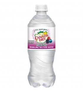 Canada Dry Sparkling All Natural Triple Berry Seltzer Water, 20 Fl. Oz.