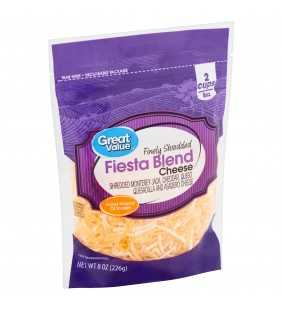 Great Value Finely Shredded Fiesta Blend Cheese, 8 oz