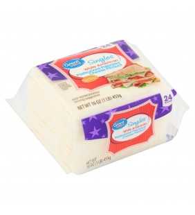 Great Value Singles White American Pasteurized Prepared Cheese Product, 24 count, 16 oz