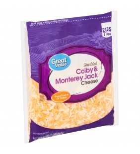 Great Value Shredded Colby & Monterey Jack Cheese, 32 oz