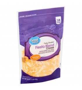 Great Value Finely Shredded Fiesta Blend Cheese, 16 oz