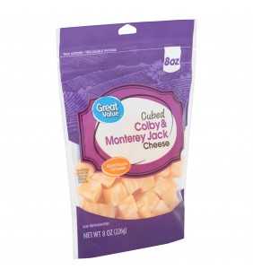 Great Value Cubed Colby & Monterey Jack Cheese, 8 oz