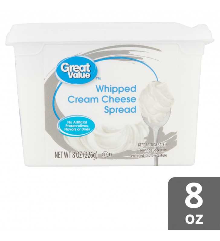 Great Value Whipped Cream Cheese Spread 8 Oz