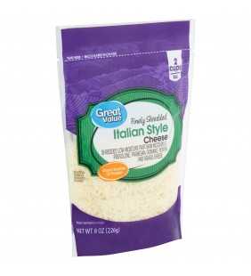Great Value Finely Shredded Italian Style Cheese, 8 oz