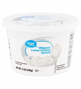 Great Value Whipped Cream Cheese Spread, 12 oz